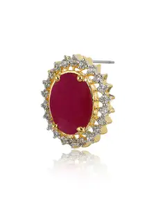 Estele Gold-Plated Contemporary Drop Earrings