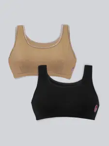 DChica Girls Pack Of 4 Double Layer Premium Cotton Non-Wired Non Padded Beginners Bra DCBRDC6444/xxxs