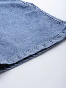 The Roadster Lifestyle Co Women Blue Wide Leg High-Rise Light Fade Stretchable Jeans