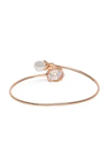 Zaveri Pearls Rose Gold-Plated Embellished Contemporary Bracelet