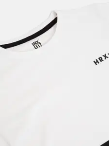 HRX By Hrithik Roshan Boys Bright White Printed Bio-Wash Garment Softner Lifestyle TShirt