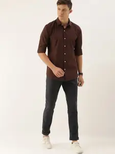 INVICTUS Men Easy Care Brown Formal Shirt