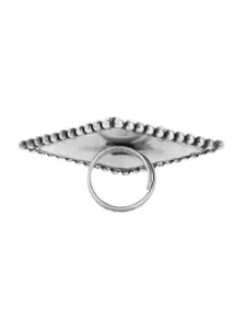 Rubans Oxidized Silver-Plated Filigree Handcrafted Finger Ring