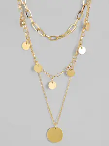 TOKYO TALKIES X rubans FASHION ACCESSORIES Tokyo Talkies X Rubans Gold-Plated Handcrafted Interlinked Layered Necklace