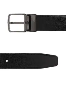 Louis Philippe Men Black & Brown Solid Reversible Leather Belt