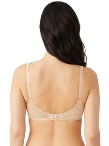 Wacoal Nude-Coloured Full-Coverage Lace Bra 85567