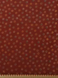 Saree mall Maroon & Beige Printed Saree