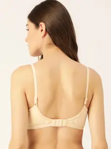 Lady Lyka Cream-Coloured Solid Non-Wired Non Padded Pure Cotton T-shirt Bra LIBERTY-01-SKN