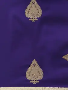 Saree mall Blue & Golden Woven Design Banarasi Saree