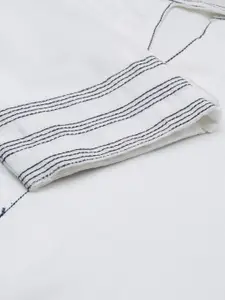 Global Desi Women White Solid Keyhole Neck Straight Kurta