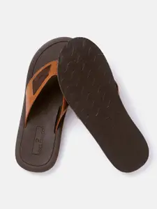 Louis Philippe Men Brown Colourblocked Comfort Sandals