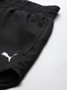 Puma Women Black Solid Regular Fit Sports  Shorts