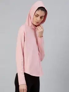 Puma Women Pink Active Hoodie Solid Sustainable Sweatshirt