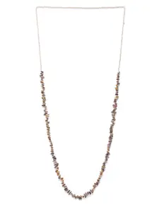 RICHEERA Brown & Gold-Toned Glass Beaded Bohemian Necklace