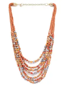 RICHEERA Multicoloured Beaded Layered Necklace