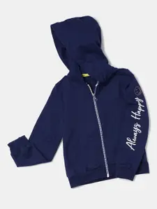 Jockey Girls Super Combed Cotton Printed Relaxed Fit Full Sleeve Hoodie Jacket-AG20