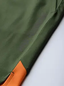 HRX By Hrithik Roshan Men Black Forest & Golden Poppy Colourblock Regular Fit Rapid-Dry Antimicrobial Running Shorts