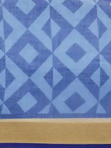 Saree mall Blue Pure Cotton Printed Bagru Saree