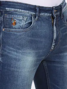U.S. Polo Assn. Denim Co. U S Polo Assn Denim Co Men Blue Slim Fit Heavy Fade Jeans
