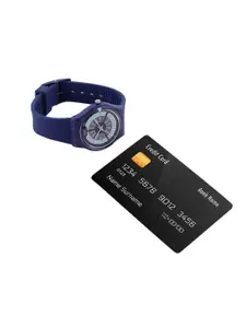 Swatch Women Navy Blue Water Resistant Analogue Watch GN727