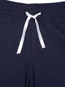 PROTEENS Girls Navy Blue Slim Fit Antiviral & Antibacterial Protection Regular Shorts