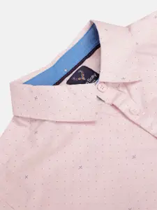 Allen Solly Junior Boys White Regular Fit Printed Pure Cotton Casual Shirt