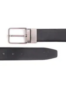 Allen Solly Men Black & Tan Brown Leather Reversible Formal Belt
