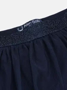 Allen Solly Junior Girls Navy Blue Flared Skirt
