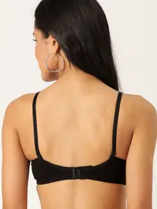 DressBerry Black Solid Non-Wired Non Padded Everyday Bra LA03-01