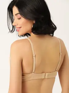 DressBerry Solid Non-Wired Non Padded T-shirt Bra with Side Shaper