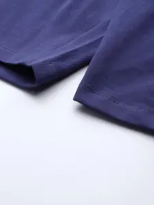 Harvard Men Navy Blue Mid-Rise Regular Shorts