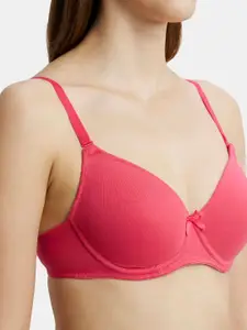Jockey UnderWired Padded Cotton Medium Coverage Multiway Styling Tshirt Bra-1245
