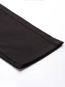 U.S. Polo Assn. Men Black Slim Austin Trim Fit Solid Regular Trousers