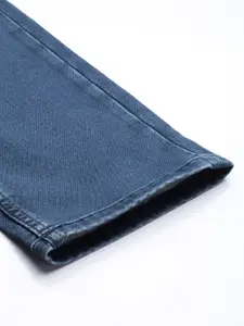 Louis Philippe Jeans Men Blue Matt Slim Fit Low-Rise Clean Look Stretchable Jeans