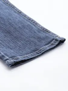 Flying Machine Men Blue Skinny Jackson Fit Low-Rise Heavy Fade Stretchable Jeans