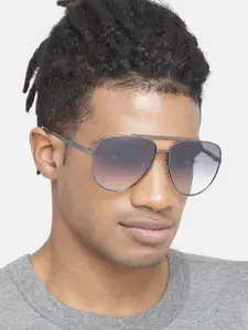 French Connection Men Grey Aviator Sunglasses FC 7434 C3 S