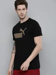 Puma Men Brand Logo Printed graphic Tee 28 Pure Cotton Slim Fit T-shirt
