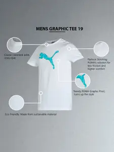 Puma Men Slim Fit Brand Logo Graphic 19 Printed T-shirt