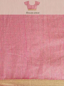 MIMOSA Navy Blue & Pink Art Silk Woven Design Kanjeevaram Saree