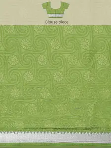 MIMOSA Olive Green Woven Design Kanjeevaram Saree