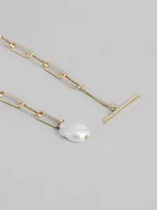 justpeachy Set Of 2 Gold-Plated Necklaces