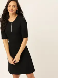 DressBerry Black A-Line Stretchable Dress