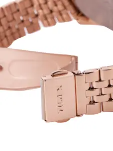 Timex Women Rose Gold-Toned Analogue Watch - TWEL13102