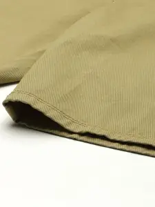 Roadster Men Khaki Solid Mid-Rise Chino Shorts