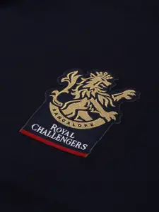 Puma Women Red & Black Colourblocked RCB Take Down jersey V-Neck T-shirt