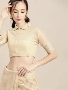 Saree mall Floral Silk Blend Saree with Woven Design border