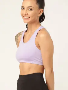 DressBerry Lavender Workout Bra Medium Coverage