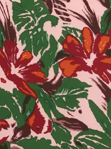 DressBerry Women Pink & Green Floral Printed Scarf