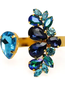 Zaveri Pearls Gold-Plated & Blue Contemporary Bracelet