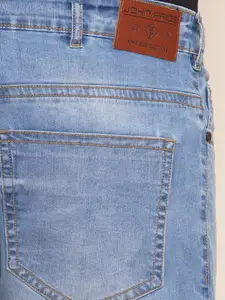 John Pride Men Plus Size Washed Stretchable Denim Shorts